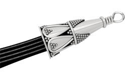Cone on cord with wrapped loop